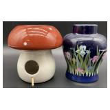 Vintage Gailstyn-Sutton navy blue ginger jar