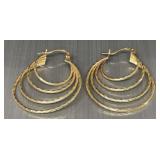 14K Gold earrings 4.07 grams