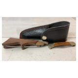 2 knives and a case, Black case with red