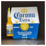 Corona Extra lighted wall sign, turns on, 23.5 x