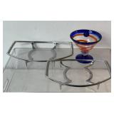 Vintage Boda Royal Caribbean martini glass, metal