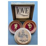 2 Vintage wall hanging featuring a cherub angel,