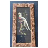Vintage Mexican feathercraft wall hanging,