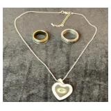 Costume jewelry, Green Bay Packers swirl heart