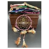 Vintage amber-colored plastic sewing box, often