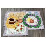 Vintage crochet doilies, crochet coffee cup,