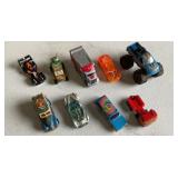 9 Hot Wheels, monster truck, transparent, trailer