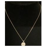 925 Sterling silver necklace 8 3/4 in long . 5.37