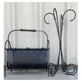 Vintage wrought iron bird feeder to hold four