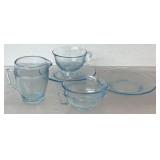 Vintage Fostoria Fairfax Azure Blue footed cup,