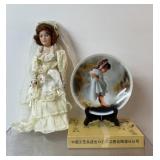 Vintage porcelain bride doll, Sabina in the Grass