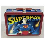 Collectible Superman tin lunch box, 8 x 5.5 x 3