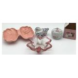 Trinket dishes, vintage shamrock or four-leaf