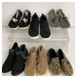 6 pairs of womenï¿½s shoes size 7, Boutique black