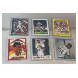 6 Ken Griffey, Jr, baseball cards