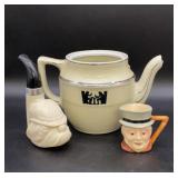Vintage UV GLOW silhouette teapot, no lid, Avon