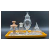 Vintage clear glass Hershey's Kiss shaped candy