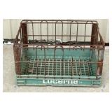 Vintage Lucerne Dairy industrial milk crate,