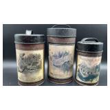 Antique-style metal canisters The General Store,