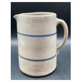 Vintage American stoneware pitcher, 5.5 x 5.5 x 8
