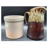Vintage Canonsburg Pottery brown drip glaze