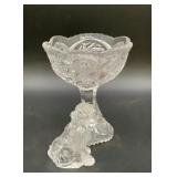 Vintage Imperial Glass Nucut crystal compote