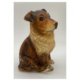 Vintage ceramic Collie dog, 9.25 inches tall ,