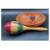 Vintage souvenir toothpick holder is crafted from