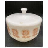 Vintage Federal Glass casserole bowl with  a