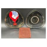 2 Triangle Black glass honoring officers. NCOA