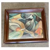 Vintage framed Duck Art, 17 x 20 inches