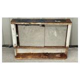 Vintage industrial medical cabinet, rusty,
