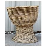 Woven wicker Rattan Urn Planter Pot, very minor