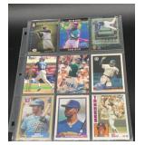 9 baseball cards, Ken Griffey and Ken Griffey Jr,