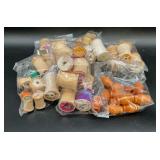 Vintage wooden thread spools, wooden macrame