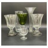 Hand blown Artland Iris green bubble glass