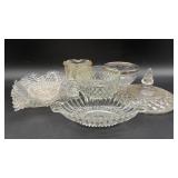 2 Vintage Indiana Glass Company snack dishes with