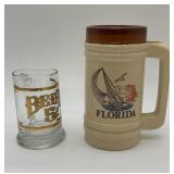 Vintage Florida-themed ceramic beer stein, Beer 5