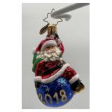 Christopher Radko 2018 Santa European blown glass