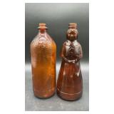 Vintage amber glass Mrs. Butterworth's syrup