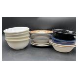 3 Corelle cream salad plates with a white floral
