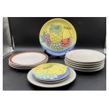 12 porcelain plates, Colorado Belle fruit dinner