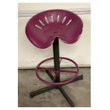 Vintage tractor seat stool, rotates, 27.5 inches