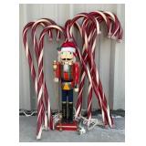 9 plastic 27 inch tall light up candy canes when