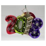 Christopher Radko 2018 glass Christmas ornament,