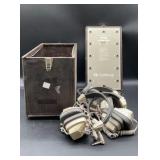 Vintage Califone headphones, 4 headphones,