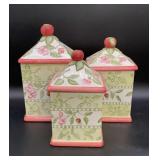 Vintage Capriware ceramic canisters, tallest is