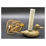 Vintage Interpur solid brass duck night light.