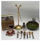 Christmas decor, cheese spreaders, Candle