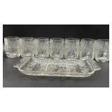 7 Vintage Princess House Fantasia crystal mugs,